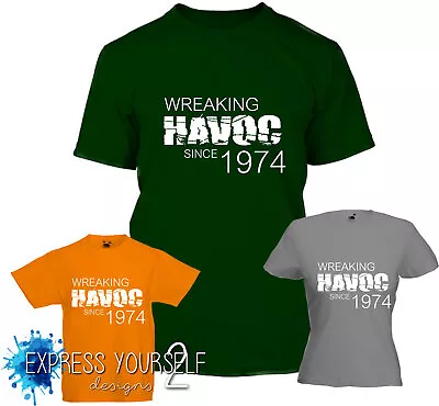 Buy WREAKING HAVOC 1974 - 50th Birthday T-Shirt (2024), Gift, Premium Quality • 9.99£