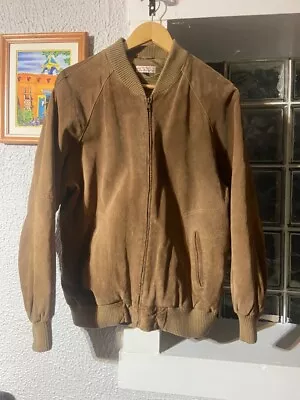 Buy Vintage Talbots Brown Suede Leather Bomb Jacket Size Large • 43.39£