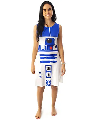 Buy Star Wars R2D2 Costume Dress Women's Ladies Cosplay Droid White Clothing • 24.99£