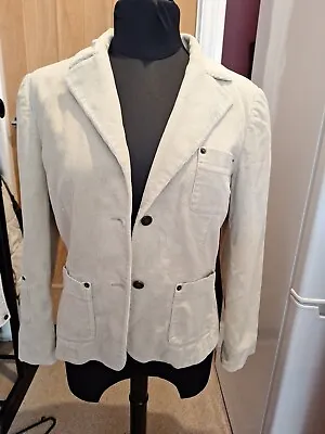 Buy (B*) Per Una Ladies Size 10 Corduroy Beige Jacket With Various Pockrts Good Used • 9.50£