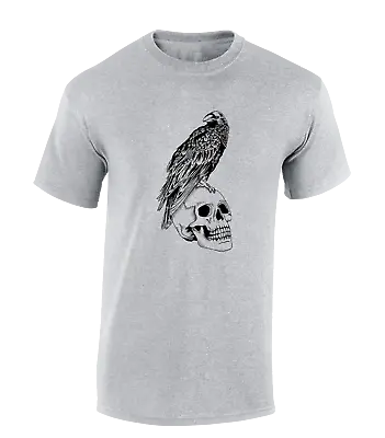 Buy Crow & Skull Mens T Shirt Cool Viking Odin Thor Celtic Design Death Cool Top • 8.99£