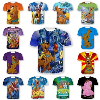 Buy 3D Womens Mens  Scooby Doo Pullover T-Shirt Casual Short Sleeve Tee Tops Gift • 10.79£