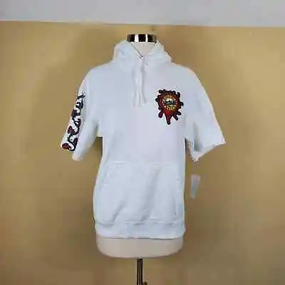 Buy Guns N' Roses Short-sleeve Hooded Sweatshirt In White Size S • 30.33£