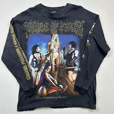 Buy Vintage 1998 Cradle Of Filth Sin To Be Forgiven Long Sleeve T-Shirt XXL • 1,170.80£