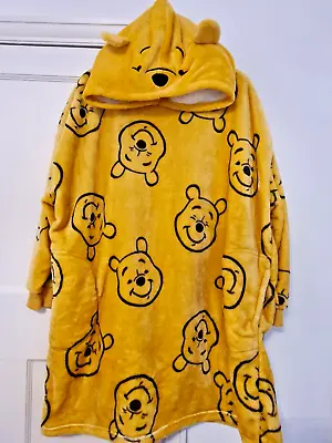 Buy Disney Winnie The Pooh Fleece Snuddie Hooded Oversized Blanket Hoodie Oodie M-L • 40£