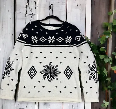 Buy Telluride Clothing Co L Sweater Pullover Knit Snowflakes Nordic Ski NWT Winter • 37.79£