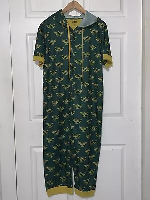 Buy Zelda Pajamas Adult Medium Green One Piece Pajama Costume  • 23.62£