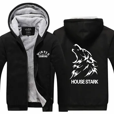 Buy Game Of Thrones Mens Hoodie Zipper Sweatshirt Hooded Winter Warm Fleece Coat • 38.39£