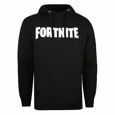 Buy Official Fortnite Mens Logo Pullover Hood Black S - XXL • 18.74£