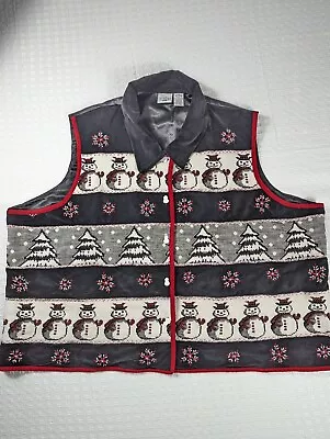 Buy Vintage Carolina Colours Plus Size 28 Christmas Cardigan Sweater Vest  Holiday  • 19.30£
