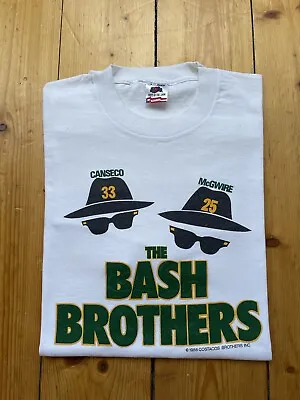 Buy Vintage Fruit Loom The Bash Brothers 1988 Single Stitch White Tshirt MLB USA 80s • 14.99£