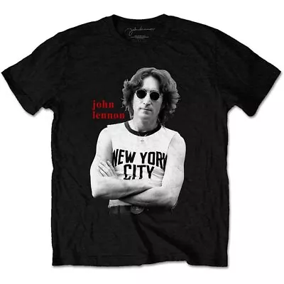 Buy John Lennon New York City B&W Official Tee T-Shirt Mens • 15.99£