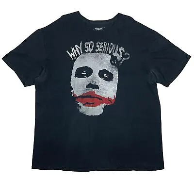 Buy Batman The Joker Graphic Black Cotton T-Shirt 2XL • 10£