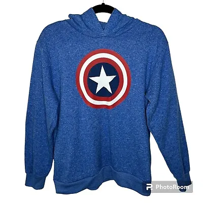 Buy Marvel Captain America Boys Blue Hoodie Sweatshirt Size XXL 18 • 9.65£