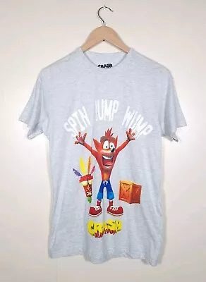 Buy Crash Bandicoot Spin Jump Woop T Shirt Grey Mens XS • 15£