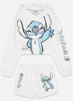 Buy Lilo & Stitch Hoodie And Shorts White Disney Girls • 26.95£