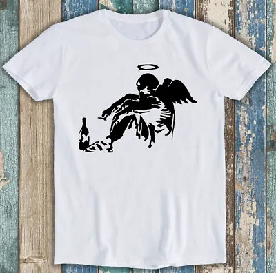 Buy Banksy Fallen Angel Meme Art Funny Retro Unisex Gift Tee T Shirt M1308 • 6.35£