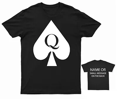 Buy Queen Of Spades Graphic T-Shirt Adult Unisex Cotton Tee  Playing Card Design • 14.95£