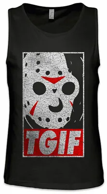 Buy 13th Friday Men Tank Top The Jason Blood Halloween 13th Fun Thank God It's • 21.59£