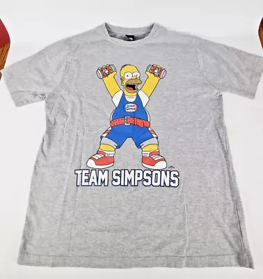 Buy The Simpsons T Shirt Mens L Team Simpsons Homer 2011 • 6.99£
