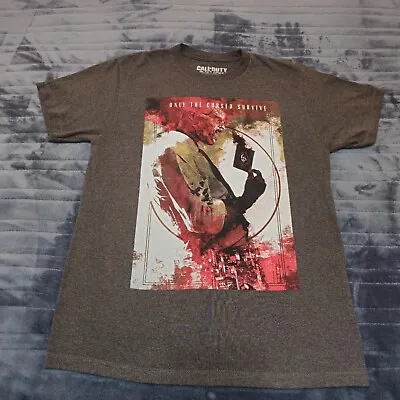 Buy Call Of Duty Shirt Medium Grey Only The Curse Survive Black Ops III Epic Top • 5.37£