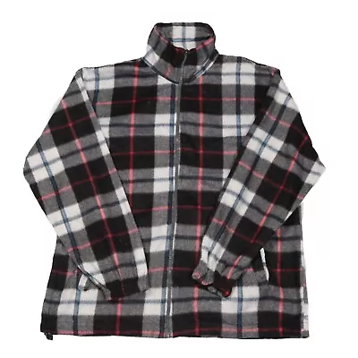 Buy Vintage Plaid Fleece Jacket | Medium | Check Flannel Polar Retro Pattern • 10.49£