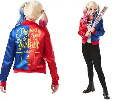 Buy DC Comics Suicide Squad Teen Harley Quinn Jacket & Shirt Halloween Fancy Dress • 36.99£