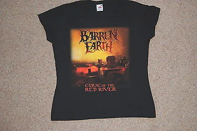 Buy Barren Earth Curse Of The Red River Ladies Skinny T Shirt New Official Metal • 6.99£