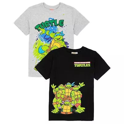 Buy Teenage Mutant Ninja Turtles Childrens/Kids T-Shirt (Pack Of 2) NS6983 • 18.97£
