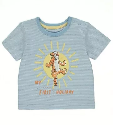 Buy Baby Toddler Disney Bouncing Tigger My First Holiday Slogan T-shirt • 5.49£