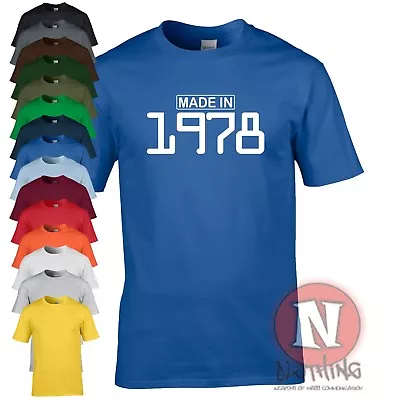 Buy Made In 1978 T-shirt Birthday Celebration Funny Party Gift Present Teeshirt • 11.99£