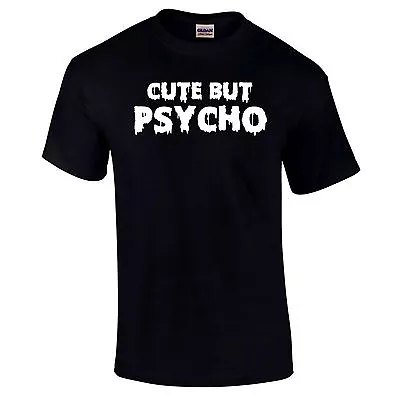 Buy Cute But Psycho Halloween Grunge Gothic Funny Premium Quality Unisex T-Shirt • 10.95£