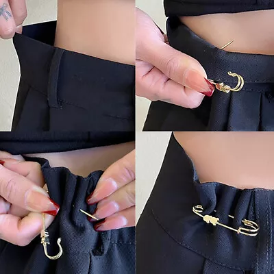 Buy Adjustment Adjustable Gold Brooch Heart Star Fixed Clothes Waist Trousers Wa  ZF • 2.42£