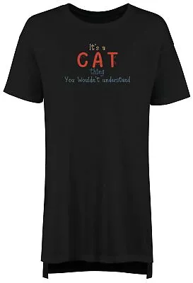 Buy Cat Thing Nightie Womens Feline Kitten Neko Jungle Wildlife Ladies Night Shirt • 13.99£