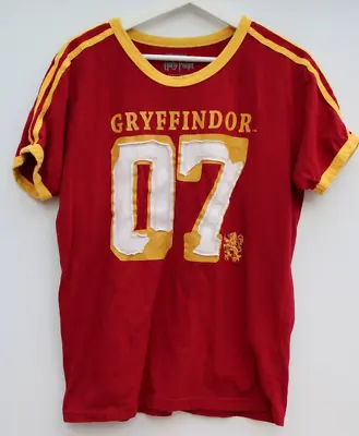 Buy HARRY POTTER GRYFFINDOR T Shirt Quidditch #07 Red Short Sleeve Small S • 12.95£