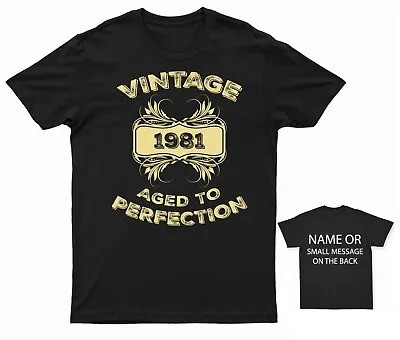 Buy Vintage 1981 Aged To Perfection Birthday T-Shirt • 12.95£