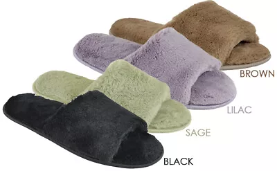 Buy IUEG Women Slippers Fluffy Slippers Memory Foam Thick Band Furry Anti-Slip • 8.99£