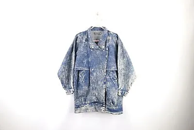 Buy Vintage 90s Streetwear Womens Small Distressed Acid Wash Baggy Fit Denim Jacket • 56.40£