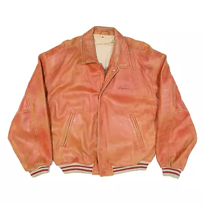 Buy CLOSED Mens Bomber Jacket Red Leather 2XL • 27.99£