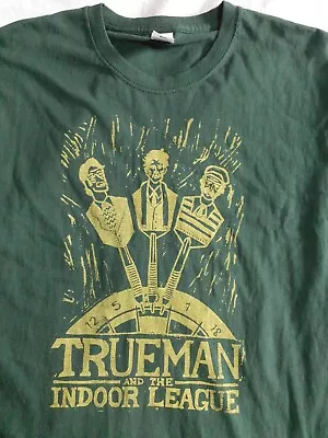 Buy *TRUEMAN AND THE INDOOR LEAGUE * GREEN Darts Design Band Tshirt • 4.50£