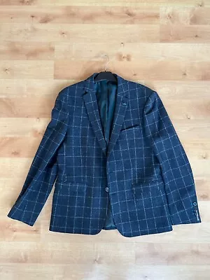 Buy Remus Uomo Jeans Jacket -  New, Blue Patterned Jacket, Slim Fit. Approx Size 42  • 10£