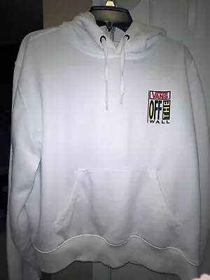 Buy VANS  Off The Wall  Official Retro White Pullover Hoodie Sweatshirt Size Large • 12.62£