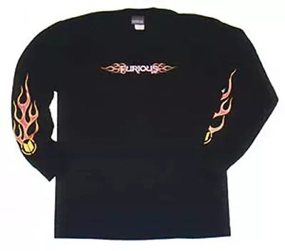 Buy Furious Racing Inc - Adult  Flame  Long Sleeved T In Black All Sizes • 17.99£
