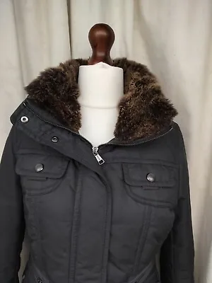 Buy Andrew Marc New York Jacket Ladies Black UK Size M Fur Collar • 175£