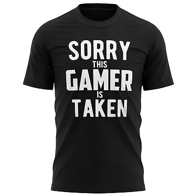 Buy Mens Sorry This Gamer Is Taken T Shirt Funny Valentines Day Gaming Gifts For Him • 12.95£
