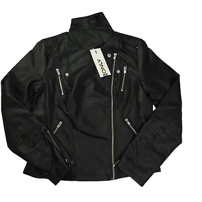 Buy ONLY Women's Gemma Faux Leather OTW NOOS Biker Jacket Black. 10 UK • 39.99£