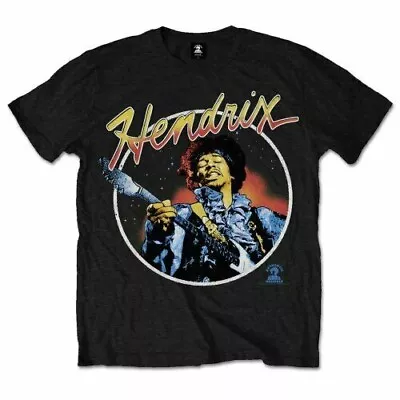 Buy Official Jimi Hendrix T Shirt Script Circle Black Mens Classic Rock Band Tee New • 13£