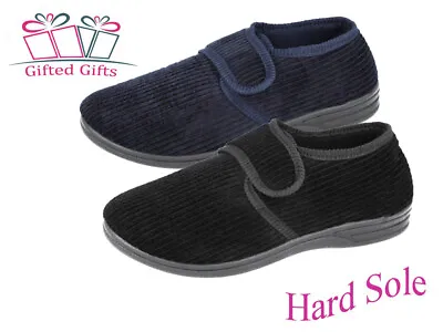 Buy Mens V Elcro  Comfy Slippers Adjustable Strap Touch Fasten Orthopaedic Warm Soft • 8.95£