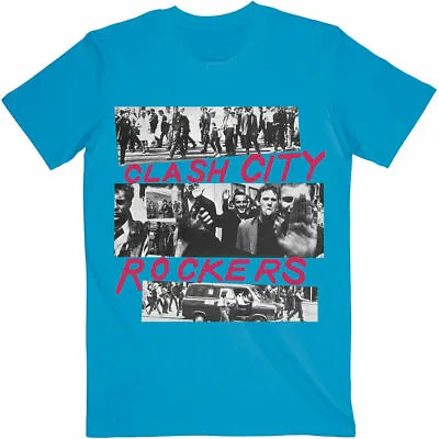 Buy The Clash 'Clash City Rockers' Official Design Blue T Shirt (Punk Joe Srummer)   • 15.95£