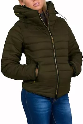 Buy Womens Quilted Jacket Consealed Hood • 15£
